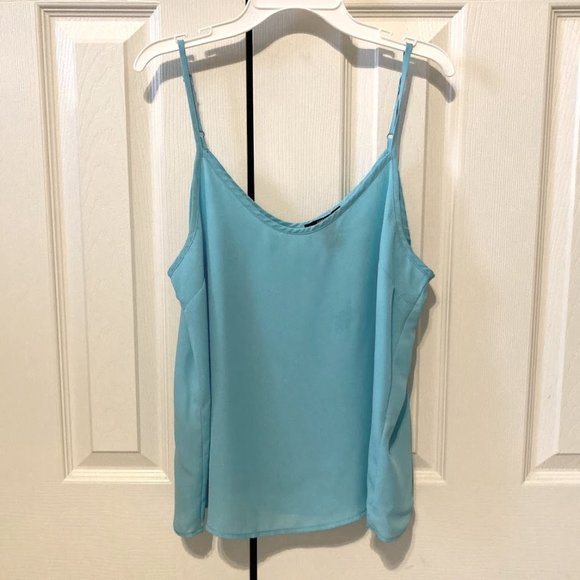 Forever 21 Tops - Teal Flowy Sleeveless Tank Top Blouse - Forever 21